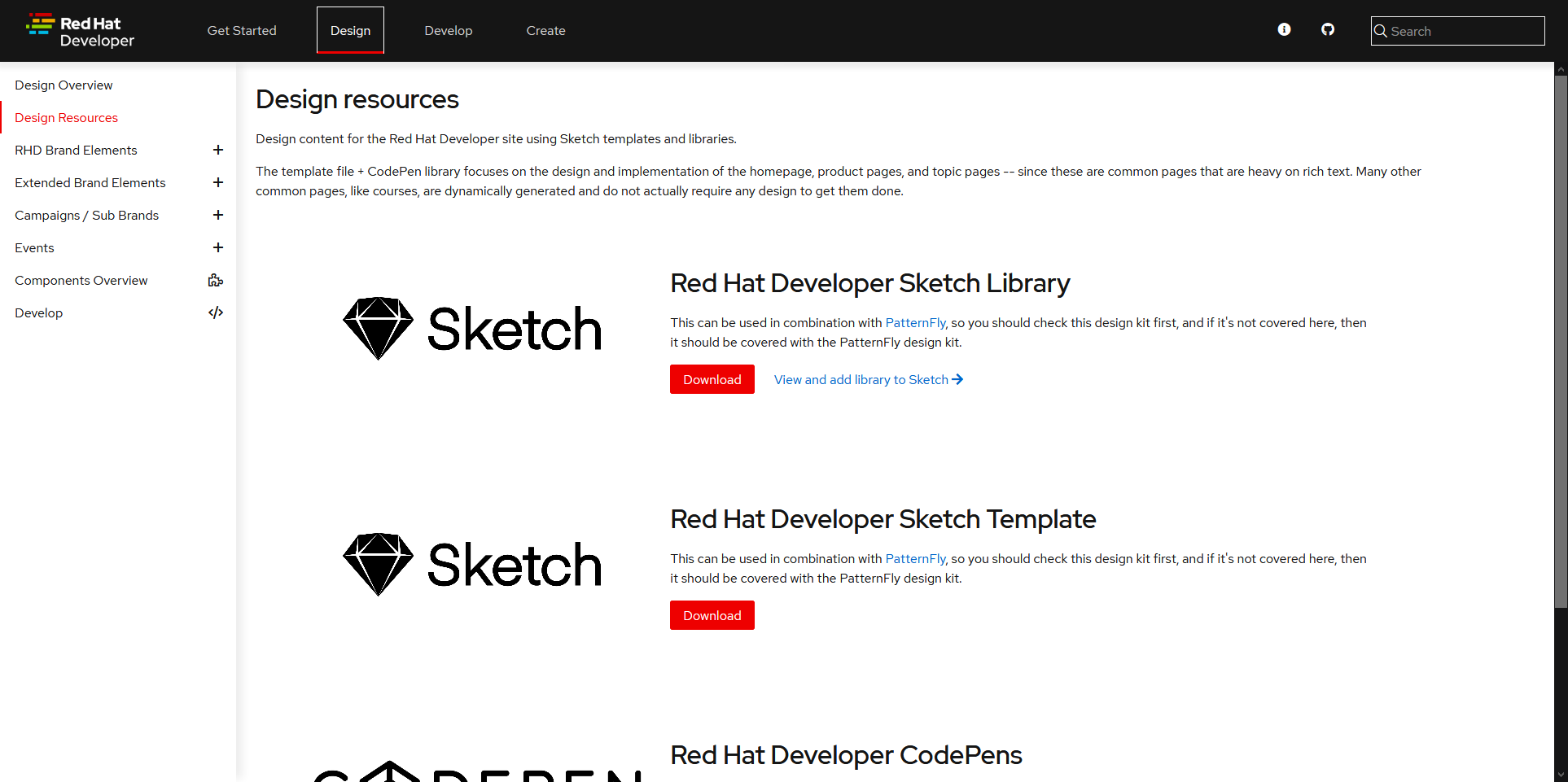 Design Manual Resources screenshot